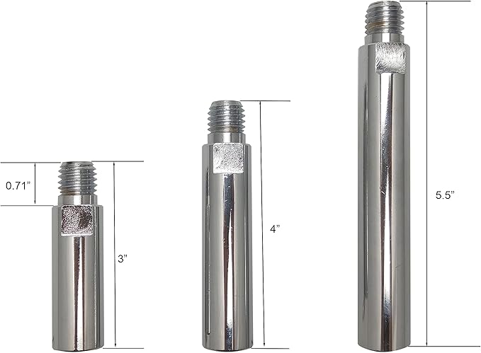 5/8"-11 Angle Grinder Extension Shaft Connecting Rod with Grinder Adjustable Spanner Wrench Flange Nut kit Car Polisher Airway Buff Extender Rotary Extension Kit (3" & 4" & 5.5")
