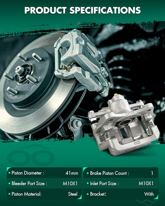 SCITOO 19B7080 Rear Right Disc Brake Caliper Assembly w/Bracket For Lexus For RX350 2010-2015,For Lexus For RX450h 2012-2015,For Toyota For Highlander 2014-2019,For Toyota For Sienna 2011-2020