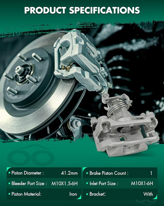 SCITOO 18B4944 Rear Left Disc Brake Caliper Assembly w/Bracket For Buick For Terraza 2005-2007,For Chevy For Uplander 2005-2009,For Pontiac For Montana 2005-2009,For Saturn For Relay 2005-2007