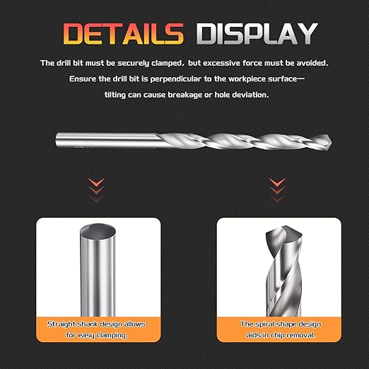 Drill Bit, 4mm Cutting Diameter, 4241 HSS 118° Cutting Angle Uncoated Bright Versatile Jobber Bits - (Applications: for Drilling Plastic Wood Soft Metal), 10-Pieces