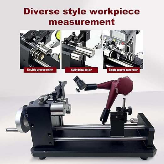 Concentricity Tester, Coaxiality Measuring Instrument, Measuring Dia 3-35mm, Length 102mm, Precision Resolution 0.002mm, with A Two Measuring Stand and an Sliding Guide Rail
