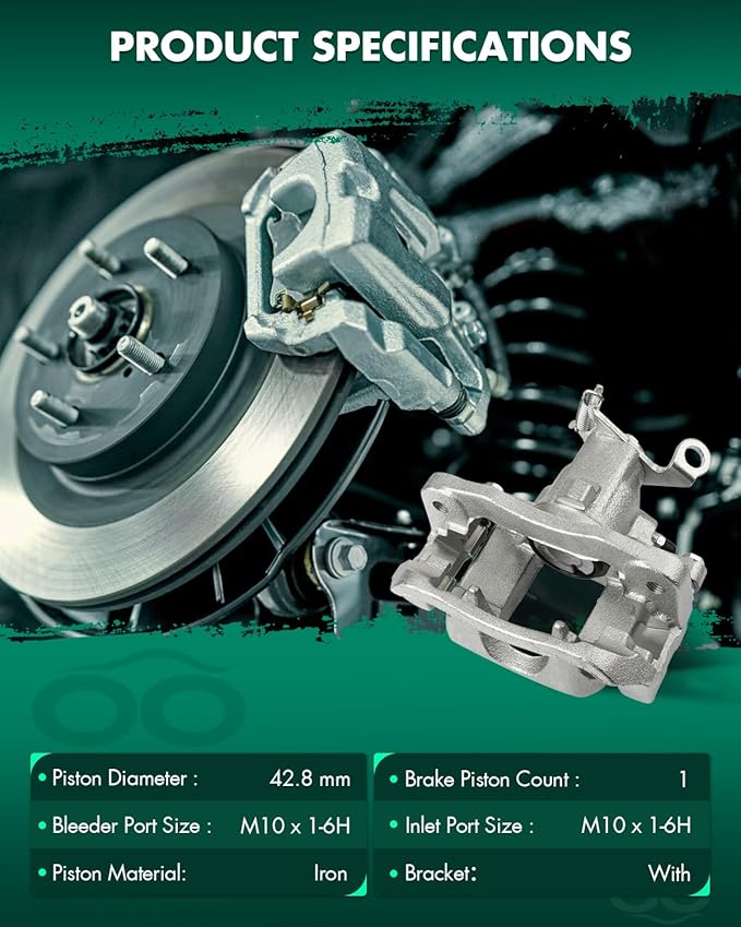 SCITOO 18B5177 18B5176 Rear Left & Right Disc Brake Calipers Assembly w/Bracket For Dodge For Journey 2009-2012