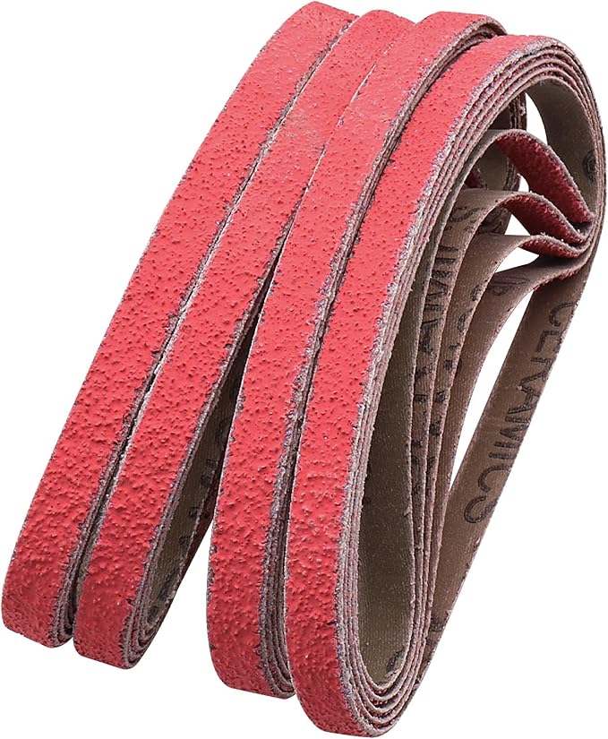 1/2 X 18 Inch Sanding Belts 40 Grit, 1/2" x 18" Ceramic Sanding Belts for Belt Sanders, Metal Finishing, Rust Removal, Woodworking, 20 Pack