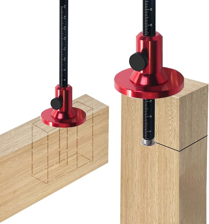 Garosa Wheel Marking Gauges Woodworking Scriber Line Marker Wood Tenon Scriber Metric Inch Scales Woodworker Alloy Blade Wheel Marking Indicator