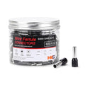 HKS 600PCS Wire Ferrule Connectors - AWG 12-4.0mm² Copper Barrel Pin Cord Ends Insulated Ferrules Terminals - E4009 Black