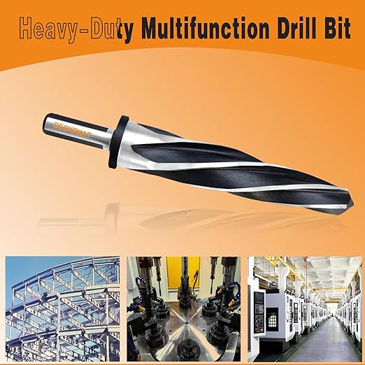 1-1/16" Reamer Drill Bit for Metal, M2 HSS Taper Reamer for Steel, Alloy, Wood, Plastic to Align, Enlarge Holes – 5-Spiral Flutes,1/2"Non-Slip Shank, 27mm Car Reamer, Bridge Construction Reamer.
