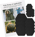 J.CARP 16PCS Nylon Repair Patches, Self Adhesive & Waterproof Patches, Nylon Repair Patches for Down Jacket, Clothing, Holes, Tents, Sleeping Bags, Umbrella, Etc(Black)