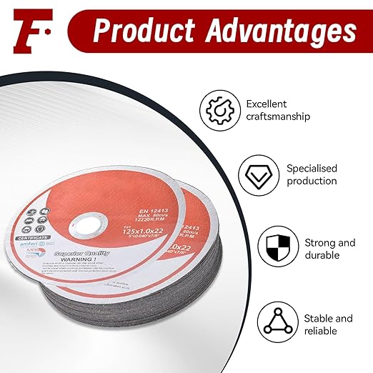100 Pack 5" x.040 x7/8" Cut-Off Wheel - Metal & Stainless Steel Cutting Discs