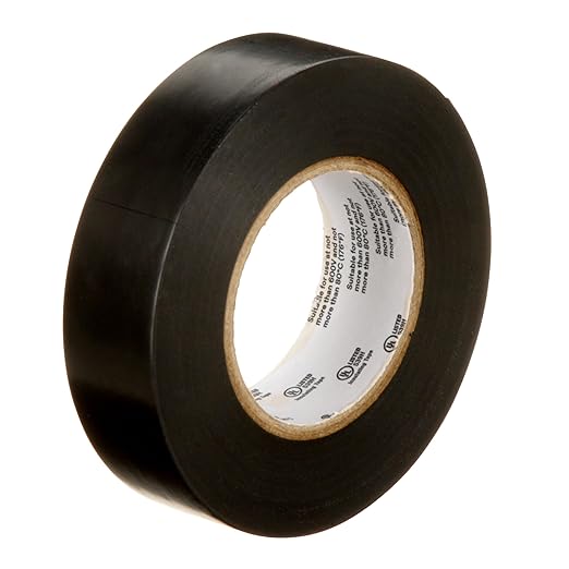 3M Temflex Multi-Purpose Vinyl Electrical Tape 165, Black, 3/4 in x 60 ft (19 mm x 18 m), 10 Roll Pack