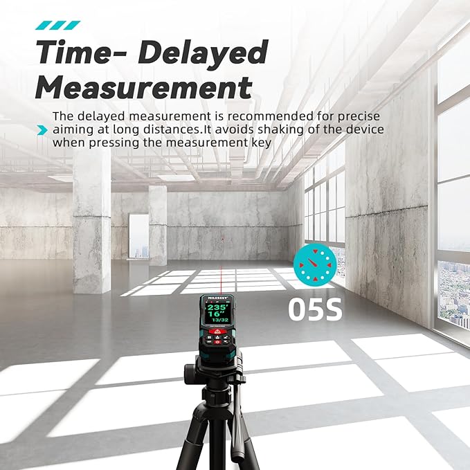 Laser Measurement Tool, MiLESEEY 330Ft Multifunctional Laser Measure with 2.4" Color Backlit Display, Rechargeable Laser Distance Meter with Angle Sensor, m/cm/mm/in/ft+in Measurement Unit