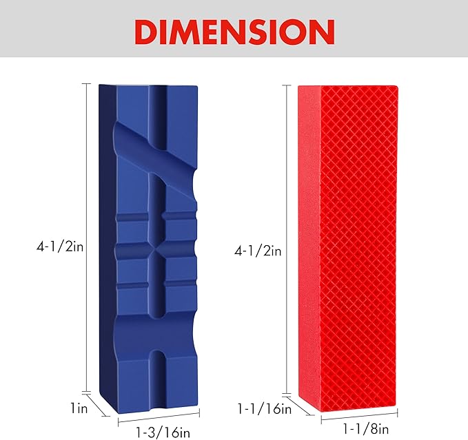 WORKPRO 2-Pair 4-1/2" Vise Jaw Pads, Magnetic TPU Vise Jaw Protective Covers, 1 Multi-Groove Jaw Pads Set and 1 Standard Waffle Surface Jaw Pads Set