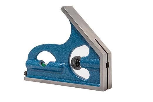 PEC Tools 2-Piece Combination Square Set - 18” Machinist Blade Cast Steel Head, Reversible Locking Bolt, Scribe, for Metalworking, Carpentry and Multiple Applications, Made in USA
