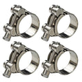 AKIHISA 4 Pack 44-47mm ID Range T-Bolt Hose Clamp,304 Stainless Steel Adjustable Heavy Duty Pipe Strap Clamps 1.73-1.85 Inch