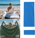 Magnetic Bath Towel, Outdoor Quick-Dry Sand-Resistant Beach Towel, 75"X35" Towel with Magnetic Closure, Super Absorbent Microfiber Towel for Travel,Swimming,Pool,Beach,Pool,Travel,Gym & Camping Blue