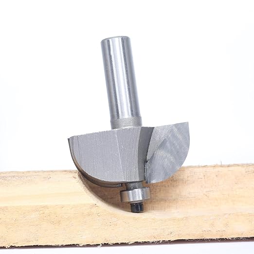 Cove Router Bits,1/2" Shank,Radius 3/4",Bearing Guided Cove Edging Cutter for Wood Profiling,Routing,Molding