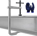 Heavy Duty 12" Inch F-Clamp w/Replaceable Pad, 5-1/2-Inch(140mm) Deep Throat, Bar Size 1-1/5" * 3/5" Drop Forged Steel Bar Clamps, 2900LB Clamping Force