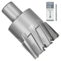 KEENTECH Carbide-Tipped Annular Cutter, 1-3/4" Diameter x 1-3/8" Depth, 3/4" Weldon Shank (2 Flat), High Speed Cutting TCT Mag Drill Bit with Pilot Pin for Harder Material, Stainless Steel, Cast Iron