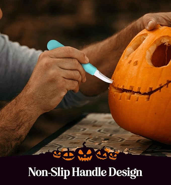 Pumpkin Carving Kit 10 pcs Acua Blue- Halloween Pumpkin Carving Kit Case - Complete Pumpkin Carving Set With Saw Pumpkin Carving Knife - Halloween Pumpkin Carving Tools