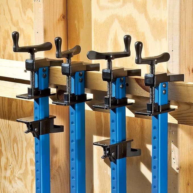 Sure Foot 36' Bar Clamps Lightweight Aluminum Carpenter Pipe Clamps with 2-1/2' Wide Base for 3/4' Boards