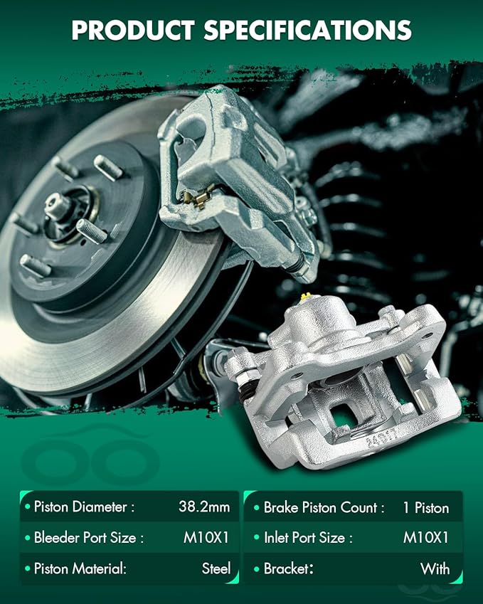 SCITOO Rear Left Brake Caliper With Bracket 19B6467 Compatible For Hyundai For Azera 2012-2017,For Kia For Optima 2011-2016