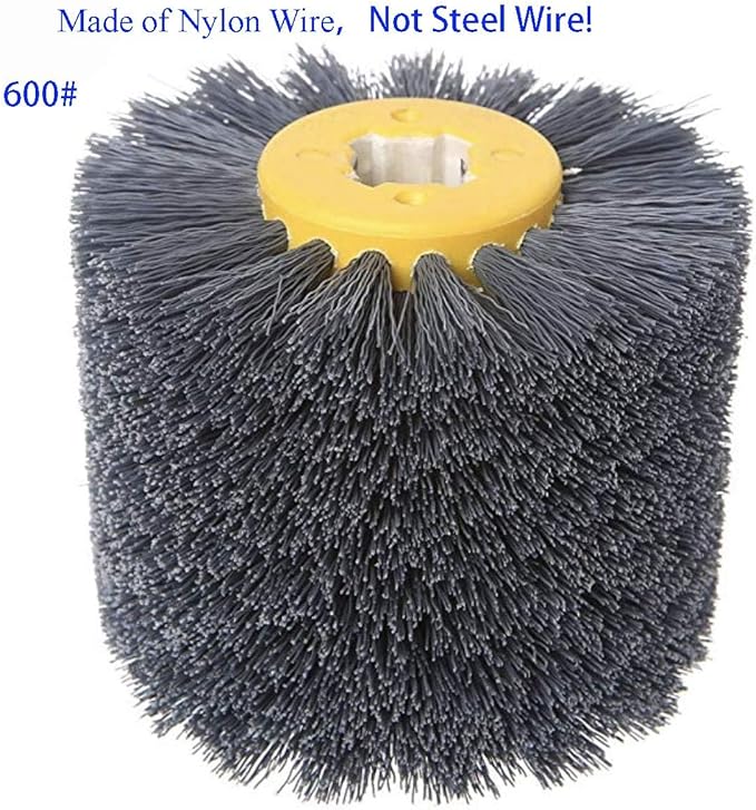 SIGNI Abrasive Nylon Drawing Wheel Drum Burnishing Polishing Brush for wooden furniture floor polishing 120X100mm 600 Grit 1pack