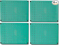 Metal Pegboard 12-Inch Tall x 16-Inch Wide Heavy Duty Wall Organizer for Home Garage Tool Storage 4pcs Green