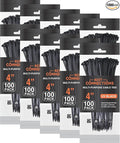 BEST CONNECTIONS Black Cable Ties – 1,000 Pack Cable Zip Ties 4 Inch - Strong Nylon Wire Ties with 18 Lbs Tensile Strength – Cable Management Ties for Outdoor & Indoor
