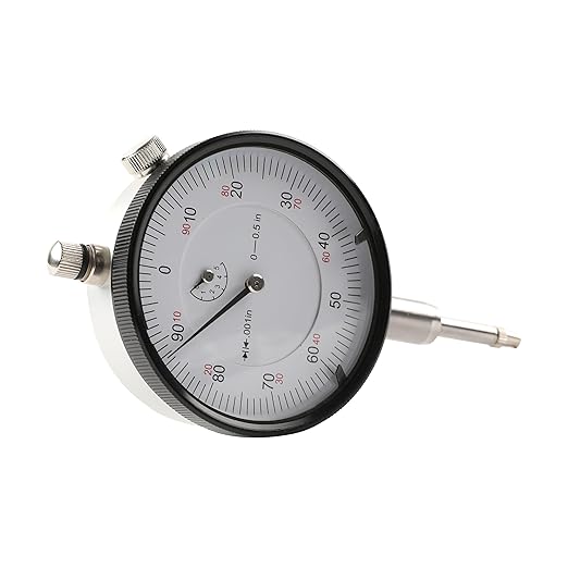 HFS(R) 0-1/2" Dial Indicator Lathe Tool High Precision, 0.5" Measuring Range, 0.001" Graduation Interval