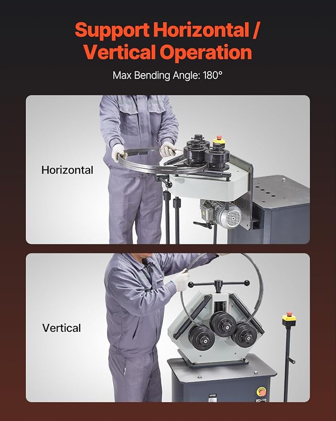 VEVOR 750W Electric Roll Bending Machine, 3-Roller