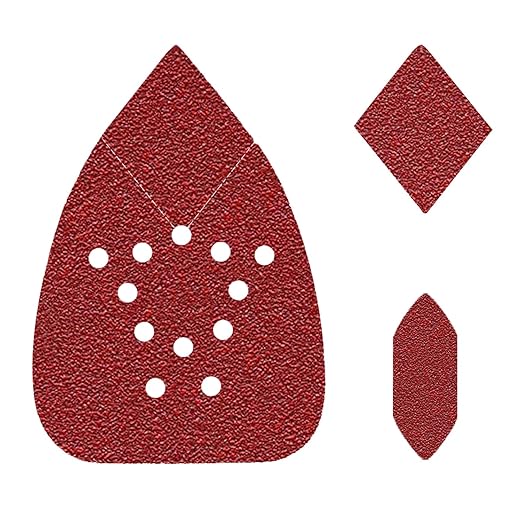120pcs Mouse Sander Sandpaper, Detail Sander Sandpaper Sanding Sheets, Mouse Sander Pads Sanding Paper 60 120 180 240 Grit for Detail Sander, Finger Sander -FBD12