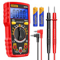 Digital Multimeter Tester, Volt Meter Measures AC/DC Current/Voltage NCV Diode and Continuity Resistance Frequency for Household Outlet, Automotive Battery Test (Red)