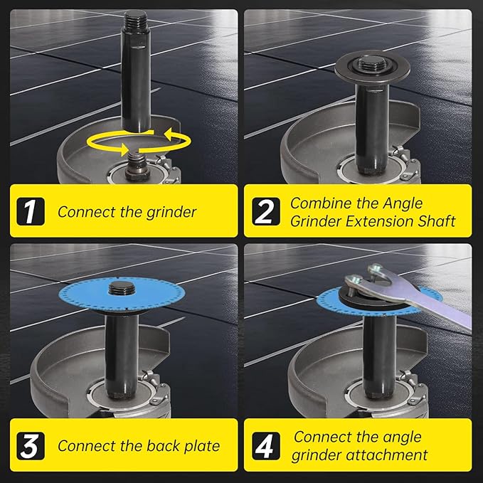 Angle Grinder Attachments Kit with 3 Extension Rods (5.5"/4"/3"), 4 Sets Flange Nut Assemblies & 2 Spanner Wrench - 5/8"-11 Thread Compatible with DeWalt Milwaukee Makita Bosch Grinder Accessories