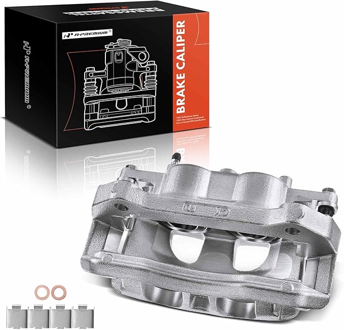 A-Premium Disc Brake Caliper Assembly with Bracket Compatible with Ford Models - For F-150 2012-2020, Lobo 2011-2013 2015-2020 - Front Right Passenger Side