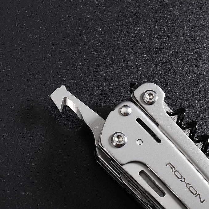 ROXON S801S STORM 19 in 1 multitool pliers EDC for Camping, Outdoor with Lockable Saw Blade with Nylon Case (S801S)