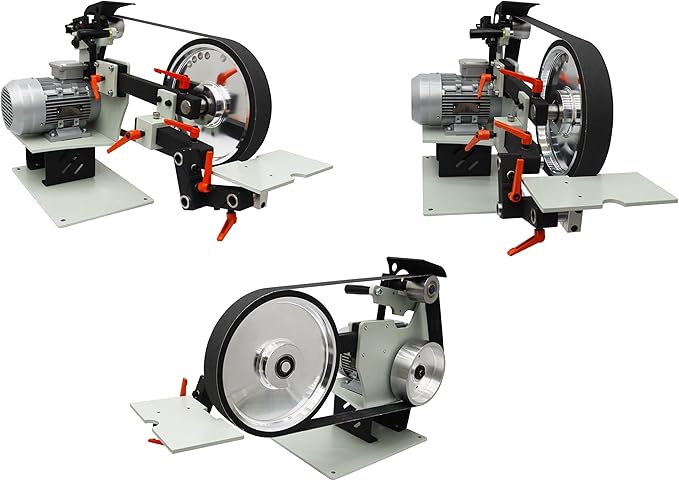 TECHTONGDA Belt Sander Grinder Variable Speed 72inch Belt with 3 Grinding Wheel Bench for Knives Cutting Tools with Base 220V