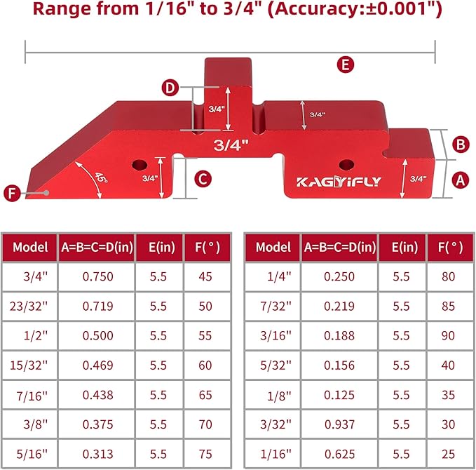 Setup Blocks Woodworking, 14pcs Aluminum Setup Blocks Height Gauge Set for Router Table Saw and Angle Measure Set up (Each Setup Bars has Different Thickness)