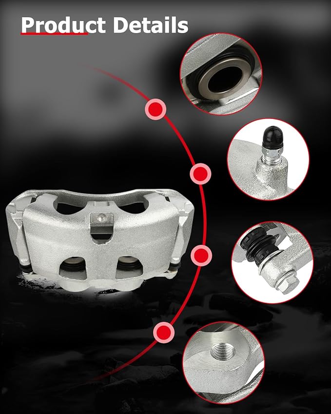cciyu Front Right Brake Caliper Assembly w/Bracket 18B5236 2010-2021 For Ford For Expedition,2010-2011 For Ford For F-150,2010-2011 For Lincoln For Mark LT,2010-2021 For Lincoln For Navigator