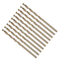 Drill Bit, #39 Cutting Diameter, 4341 HSS Gold Finish 118° Cutting Angle Number Jobber Bits - (Applications: for Drilling Soft Metal Plastic Wood), 10-Pieces