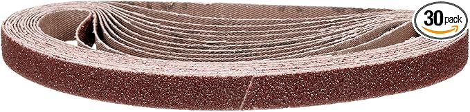 1/2 x 18 Inch Sanding Belt, 30 Pcs 60 Grit Knife Sharpener Belts Work Sharpening for Belt Sander Knife Carving Tool Metal Working