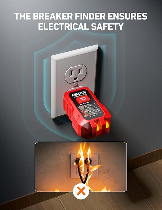 AstroAI Circuit Breaker Finder with GFCI Outlet Tester, Electrical Tester Tool for Home/Workshop Circuit Tracing, Quickly Locates Breakers with Indicators