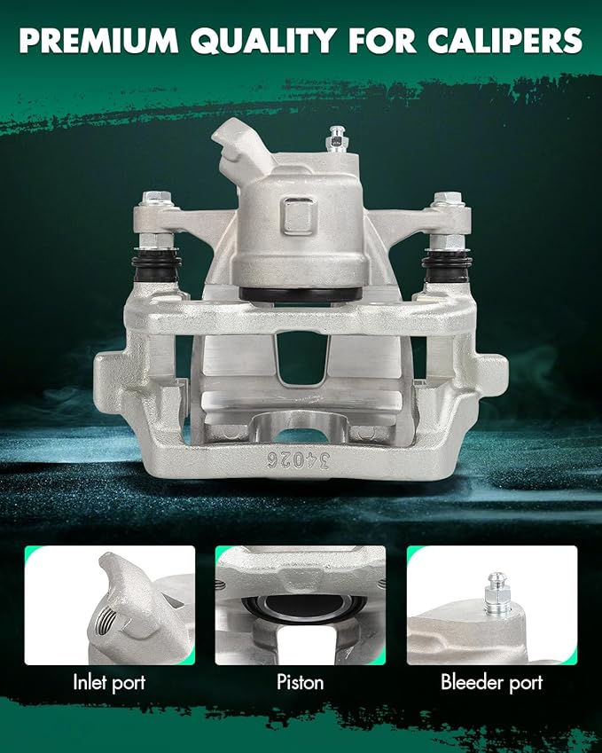 SCITOO 19B6295 Rear Left Disc Brake Caliper w/Bracket Fit For Land Rover For LR4 2010-2012,For Land Rover For Range Rover Sport 2010-2012, Single Piston