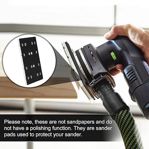 489252 RTS 400 Replacement StickFix Sanding Pad 2-Pack for festool 80mm X 130mm (3 5/32 x 5 1/4 in) Soft 12 Holes Compatible with festool RTS 400 RS 400 RTSC 400 Random Orbit Sanders