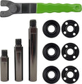 5/8"-11 Glossy Black Angle Grinder Extension Shaft Connecting Rod with Grinder Adjustable Spanner Wrench Flange Nut kit Car Polisher Airway Buff Extender Rotary Extension Kit(Black 3" & 4" & 5.5")