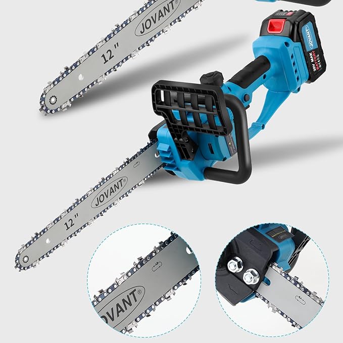 2-IN-1 Cordless 12 Inch Pole saw & Mini Chainsaw, 1* Max 20V 6Ah Battery, 15ft Max Reach, Electric Pole Saws for Tree Trimming, Branch Cutting