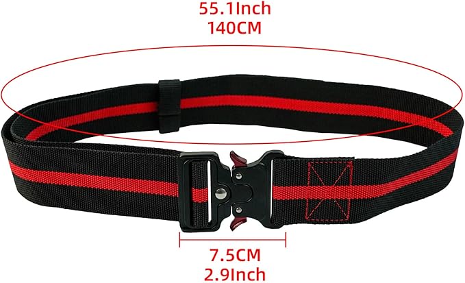 MELOTOUGH 2" Nylon Web Work Belt with Heavy Duty Quick Release Rugged Metal Buckle outdoor men's belt