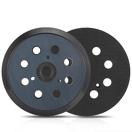 2 Pack 5" 8 Hole Hook & Loop Replacement Sander Pads Compatible with Makita Orbital Sander BO5010 BO5030K BO5031K BO5041K, Replacement Parts #743081-8/743051-7 (3 Screw Holes Sander Pads