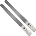 Stainless Steel Diamond Deb Nail File Manicure Pedicure Metal 7" inch, Toenail Fingernail Files for Women Double Sided Dust Coating Suitable for Natural or Acrylic Nails (Pack of 2) by Krisp Beauty