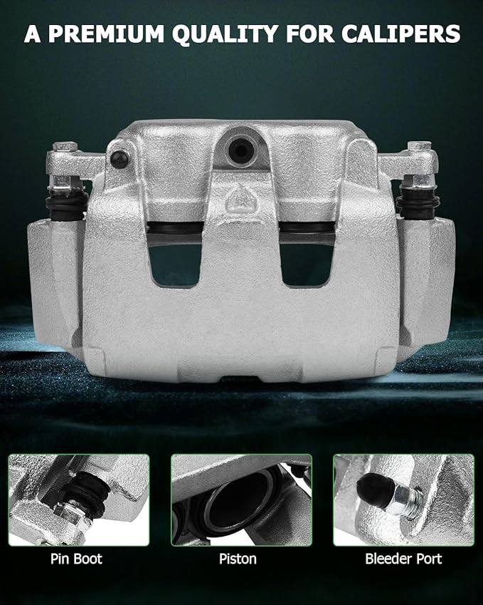 SCITOO Front Left Brake Caliper With Bracket 18B5009 Compatible For Dodge Dakota 2005-2008 For Dodge Ram 1500 2006-2008 For Mitsubishi Raider 2006-2009
