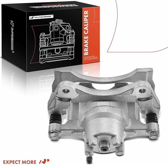 A-Premium Disc Brake Caliper Assembly with Bracket Compatible with Select Chrysler, Dodge and Jeep Models - 200 2011-2014, Sebring 07-10, Avenger 08-14, Caliber, Compass, Patriot - Front Passenger