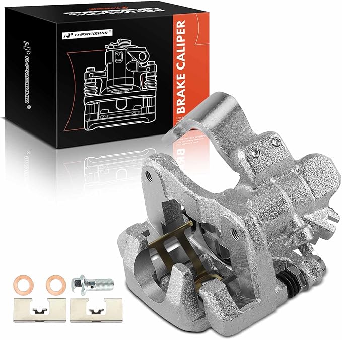A-Premium Disc Brake Caliper Assembly with Bracket Compatible with Select Acura and Honda Models - Civic 2006-2015, CSX 2006-2011, ILX 2013-2018 - Rear Left Driver Side